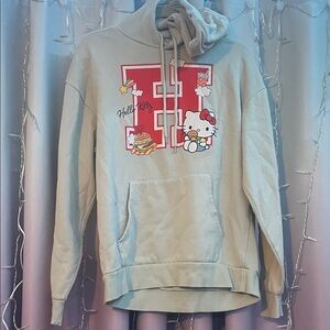 Hello Kitty Mint Green Pullover Hoodie with Red Graphic